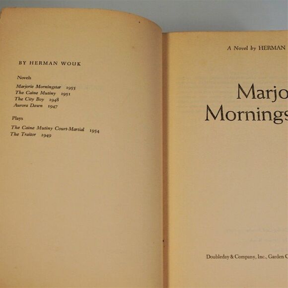 Marjorie Morningstar by Herman Wouk Hardcover 1955 Doubleday Publishers - Picture 2 of 7